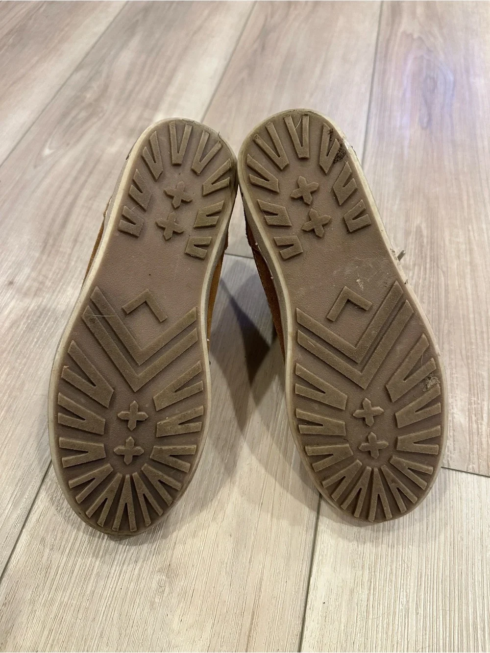 inkkas Brown Leather High-Top Sneaker with Cream & Black Woven Detail size 6W